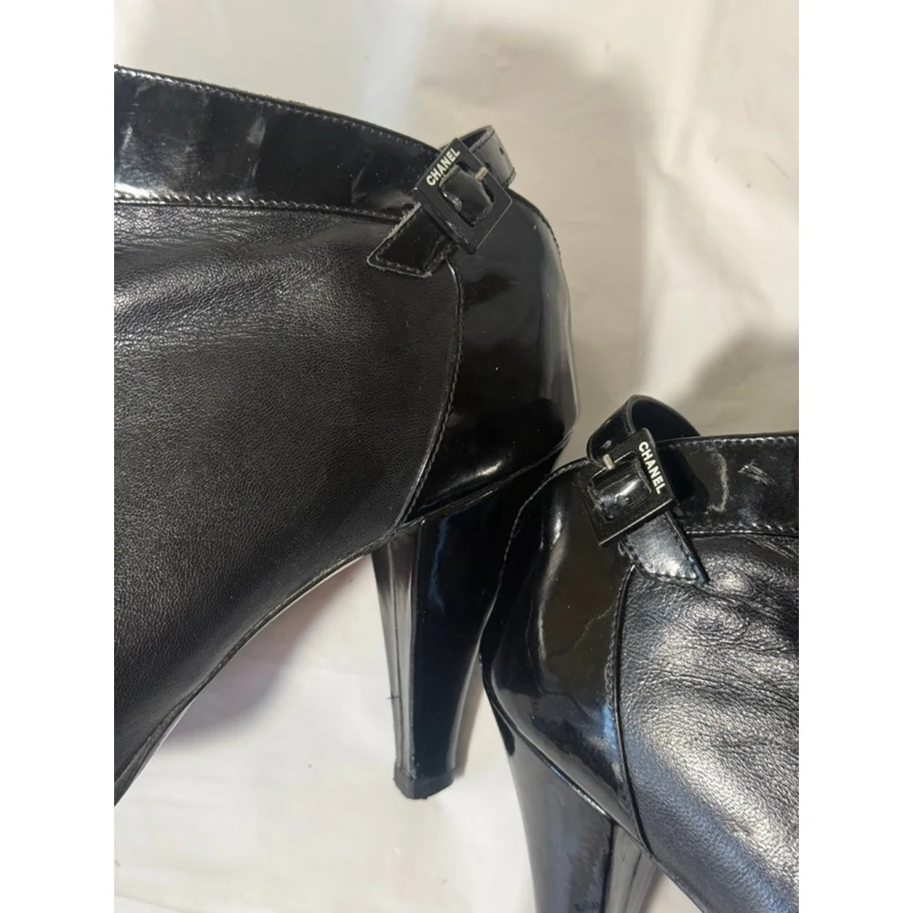 CHANEL Boots Leather Authentic size 6 - Picture 9 of 16
